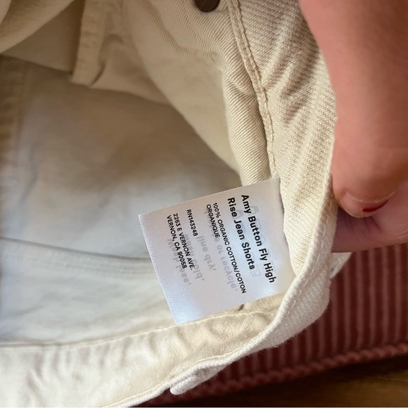 Beige Button-Up Shorts - Picture 2 of 3